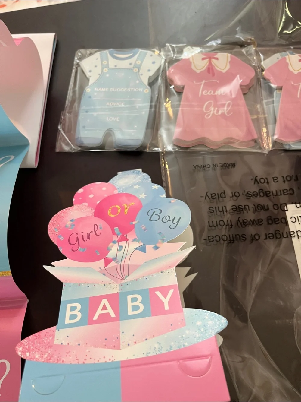 Gender Reveal Party Decorations - Pink and Blue Set- New in Package